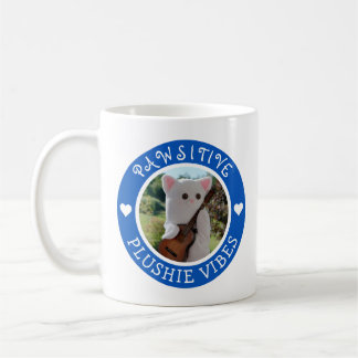 Niedlich Kawaii Blue Pawsitive Plushie Vibes Foto Kaffeetasse