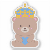 Niedlich Kawaii Blue Pink Royal Prince Bear