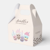 Niedlich Kawaii Boba Bubble Tea Geschenkschachtel (Rückseite)