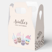 Niedlich Kawaii Boba Bubble Tea Geschenkschachtel (Geöffnet)