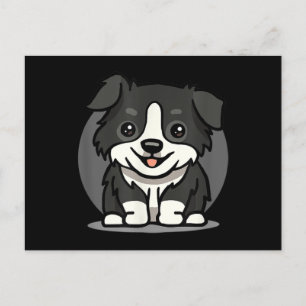 Niedlich Kawaii Border Collie Chibi Postkarte