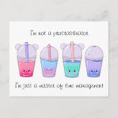 Niedlich Kawaii Bubble Tea Postkarte (Vorderseite)