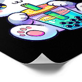 Niedlich Kawaii Bubble Teekatze Japanisch Kitten A Poster (Ecke)