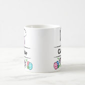 Niedlich Kawaii Bunny Face Individuelle Name Oster Kaffeetasse (Mittel)