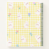Niedlich Kawaii Bunny Pastel Frühlingsblumen Notizblock (Rückseite)