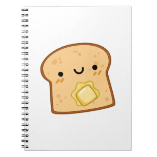 Niedlich Kawaii Butter Toast Notizblock