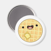 Niedlich Kawaii Butter Waffle Magnet (Vorderseite/Rückseite)