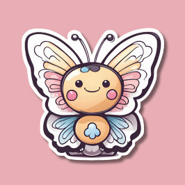 Niedlich Kawaii Butterfly Aufkleber