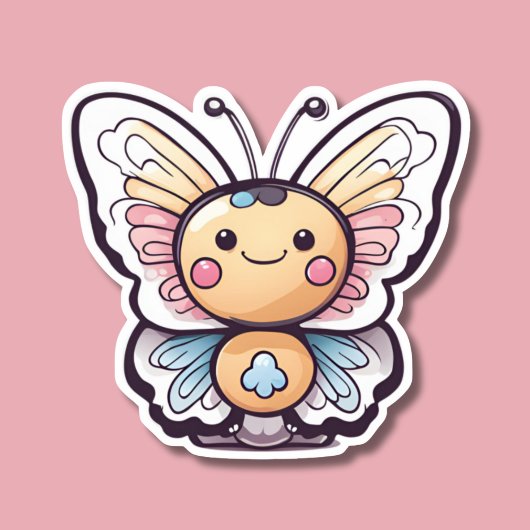 Niedlich Kawaii Butterfly Aufkleber