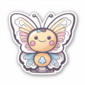 Niedlich Kawaii Butterfly Aufkleber (Vorderseite)