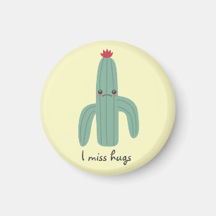 Niedlich Kawaii Cactus Misses Hugs Magnet