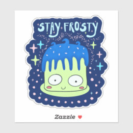 Niedlich Kawaii Cake Aufkleber