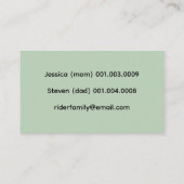 Niedlich Kawaii Calico Cat Illustration Visitenkarte (Rückseite)