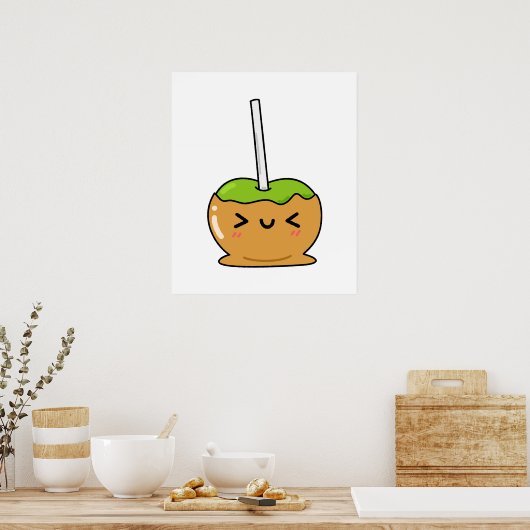 Niedlich Kawaii Candy Apple Poster (Küche)