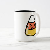 Niedlich Kawaii Candy Corn Zweifarbige Tasse (VorderseiteRechts)