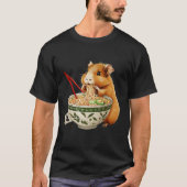 Niedlich Kawaii Capybara Essen Japanisch Ramen Noo T-Shirt (Vorderseite)