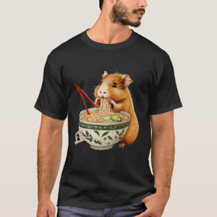 Niedlich Kawaii Capybara Essen Japanisch Ramen Noo T-Shirt