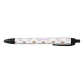 Niedlich Kawaii Capybara Script Name Monogram Kugelschreiber (Unterseite)