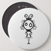 Niedlich Kawaii Cartoon Girl Button (Vorne & Hinten)