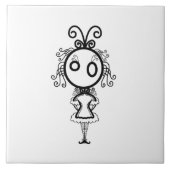 Niedlich Kawaii Cartoon Girl Fliese (Vorderseite)