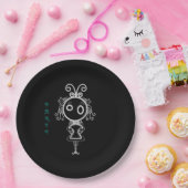 Niedlich Kawaii Cartoon Girl Pappteller (Party)