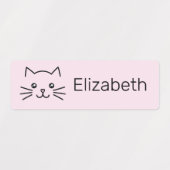 Niedlich Kawaii Cartoon Kitty Cat Personalisiert K Etiketten (Design 1)
