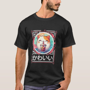 Niedlich Kawaii Cat Drinks Boba Bubble Tee Kawaii