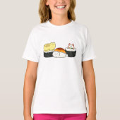 Niedlich Kawaii Cat-lifornia Sushi Roll T-Shirt (Vorderseite)