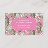 Niedlich Kawaii Cat Sitter Pink Visitenkarte (Rückseite)