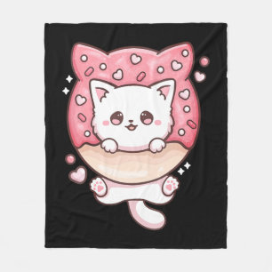 Niedlich Kawaii Cats Donut Anime Lover Otaku Fun C Fleecedecke
