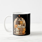 Niedlich Kawaii Cats Neko Funny Kitten Cat Lover C Kaffeetasse (Links)