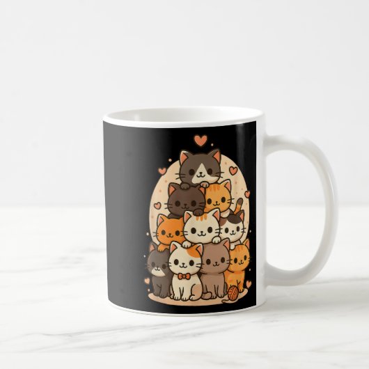 Niedlich Kawaii Cats Neko Funny Kitten Cat Lover C Kaffeetasse (Rechts)