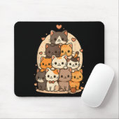 Niedlich Kawaii Cats Neko Funny Kitten Cat Lover C Mousepad (Mit Mouse)