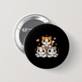 Niedlich Kawaii Cats Neko Funny Kitten Cat Lover G Button (Vorne & Hinten)
