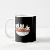 Niedlich Kawaii Cats Ramen Noodles Anime Japanisch Kaffeetasse (Links)