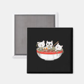 Niedlich Kawaii Cats Ramen Noodles Anime Japanisch Magnet (Vorderseite/Rückseite)