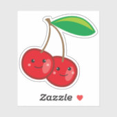 Niedlich Kawaii Cherries Frucht Aufkleber (Blatt)
