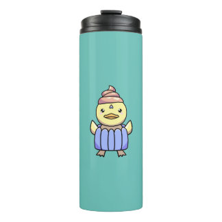 Niedlich Kawaii Chibi Cupcake Duck Thermal Tumbler Thermosbecher
