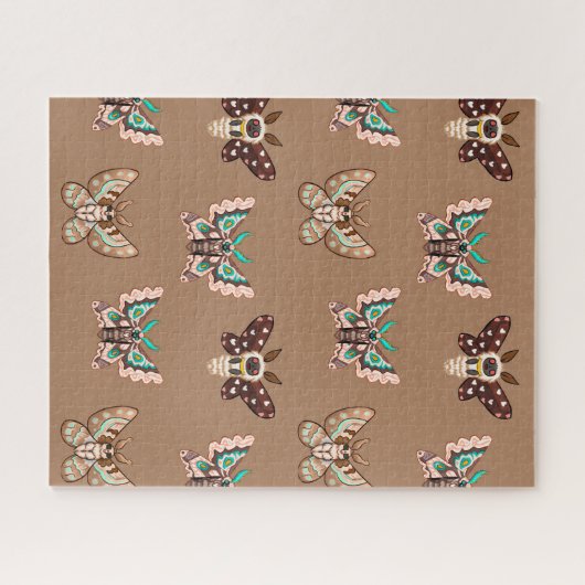 Niedlich Kawaii Chibi Moths Puzzle (Horizontal)