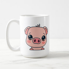 Niedlich Kawaii Chibi Pig Kaffeetasse