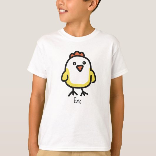 Niedlich Kawaii Chicken Chick T-Shirt (Vorderseite)