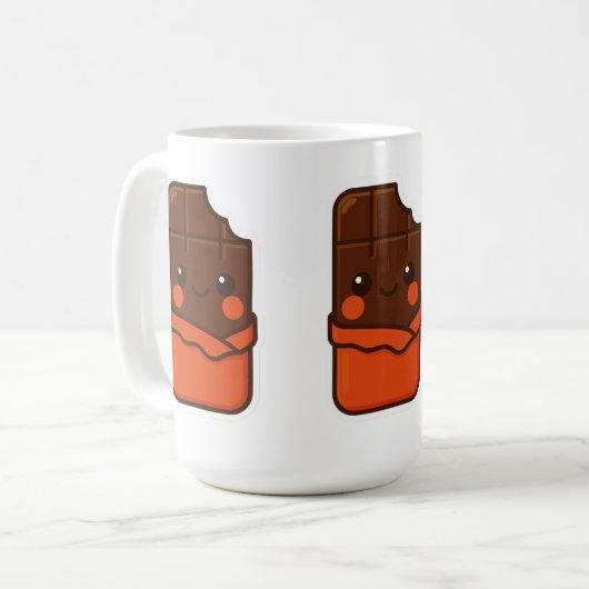 Niedlich Kawaii Chocolate Bar Kaffeetasse (Vorderseite Links)