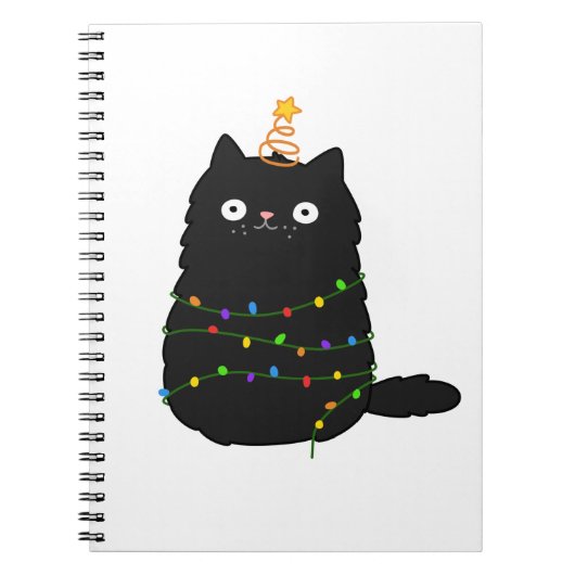 Niedlich Kawaii Christmas Cat Notizblock (Vorderseite)