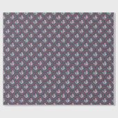 Niedlich Kawaii Christmas Fox Dot Mandala Deko Fan Geschenkpapier (Flach)