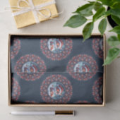 Niedlich Kawaii Christmas Fox Polka Dot Mandala Seidenpapier (Geschenk)