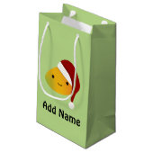 Niedlich Kawaii Christmas Mango Kleine Geschenktüte (Rückseite Schrägansicht)