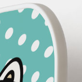 Niedlich Kawaii Chubby Angry Mochi Cat Pickleball Schläger (Linke Seite)