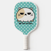Niedlich Kawaii Chubby Angry Mochi Cat Pickleball Schläger (Vorderseite)