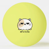 Niedlich Kawaii Chubby Angry Mochi Cat Tischtennisball (Vorderseite)