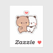 Niedlich Kawaii Chubby Mochi Panda Bär Aufkleber (Blatt)